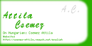 attila csemez business card